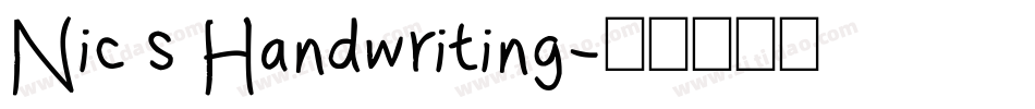 Nic s Handwriting字体转换